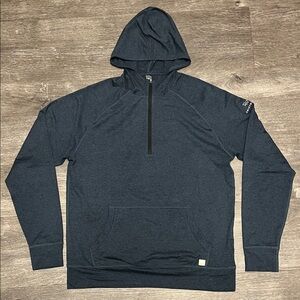 Vuori Ponto Performance Half Zip Hoodie midnight heather size LRG